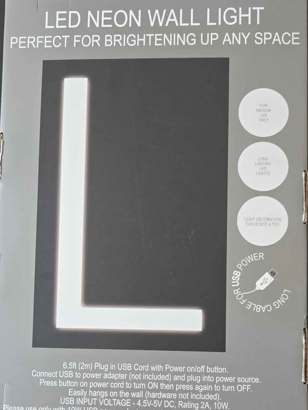 LED Neon Wall Light - Letter 